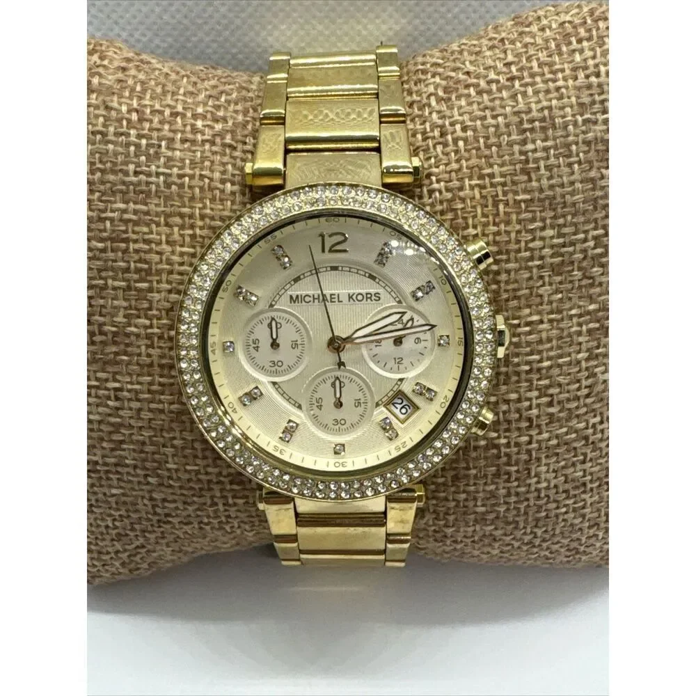 Michael Kors Parker MK5354 Women's Gold Stainless Steel Analog Dial Watch JNA649